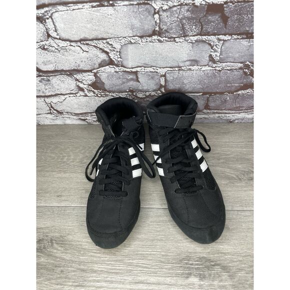 Adidas Wrestling Sneakers Shoes Black Lace Up Hook Loop Strap Men 6M US/38 2/3EU - Picture 12 of 16